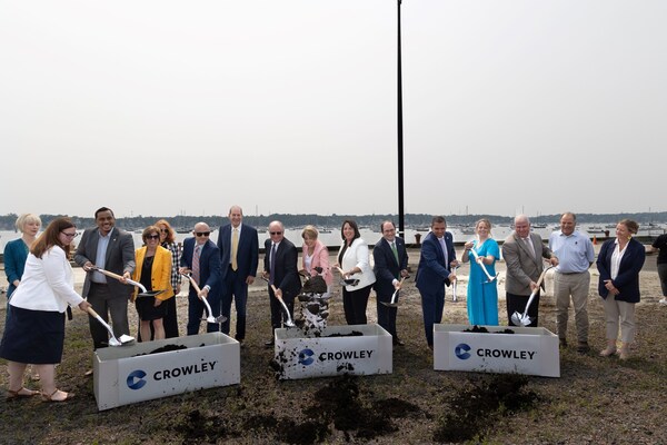 Crowley alongside federal, state and local partners at the ceremonial groundbreaking for the Salem Offshore Wind Terminal.