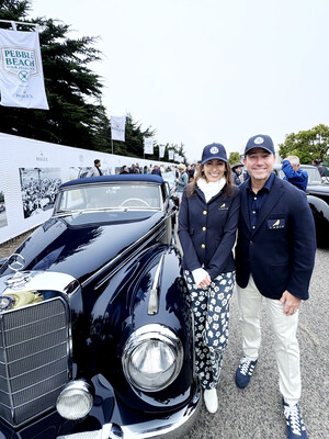 Todd and Karen Blue ready to depart on the 2024 Pebble Beach Tour D'Elegance. Photo credit: LAPIS