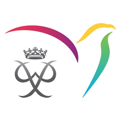 Multi-coloured cropped bird with Award emblem (CNW Group/The Duke of Edinburgh's International Award - Canada)