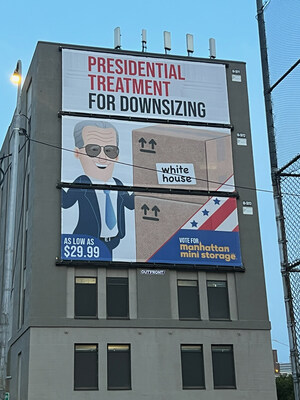 Manhattan Mini Storage Unveils New Joe Biden Billboard Amid Political Season