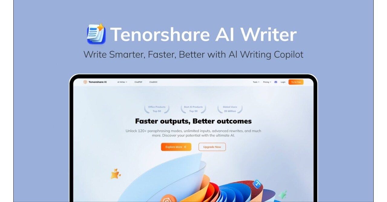 Tenorshare AI Writer Release – Increase Writing Efficiency and Content Creation