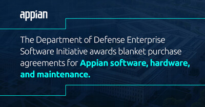 Appian announces that three Appian distributors have been awarded a multiple-award contract for Appian products through the Department of Defense (DoD) Enterprise Software Initiative (ESI). (PRNewsfoto/Appian)