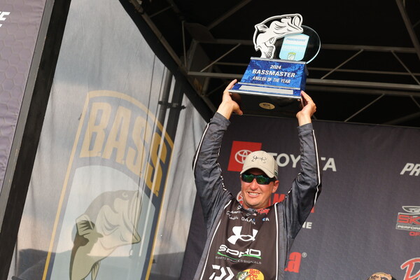 Canada's Chris Johnston wins the 2024 Progressive Bassmaster Angler of the Year title at the Humminbird Bassmaster Elite at St. Lawrence River.