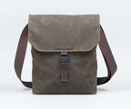 Vitesse Vertical Musette in brown waxed canvas