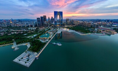 Vista aérea del parque industrial de Suzhou en la povincia de Jiangsu, China. Foto: Xinhua (PRNewsfoto/China.org.cn)