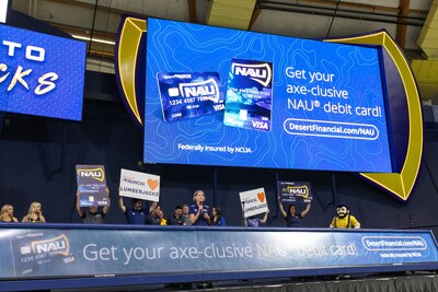 Two NAU-themed debit card designs are available now