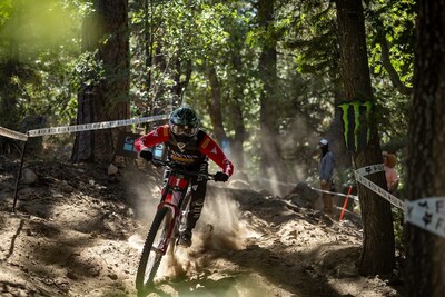 Monster Army Rider Dante Silva Lands in Fifth Place at the Monster Energy Pro Downhill Competition at Snow Summit in Big Bear Lake.