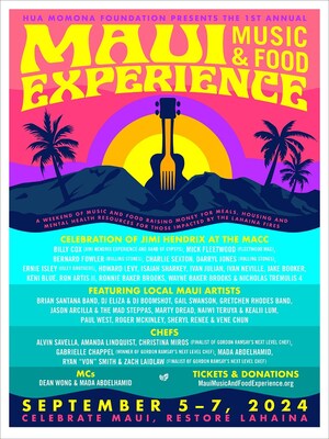 Hua Momona Foundation Announces Free Tickets for Those Affected by the Maui Fires to Attend Sept 7 Maui Concert