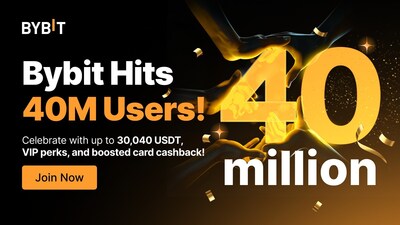 Bybit Celebrates 40 Million Strong Community with Epic Rewards Campaign! (PRNewsfoto/Bybit)