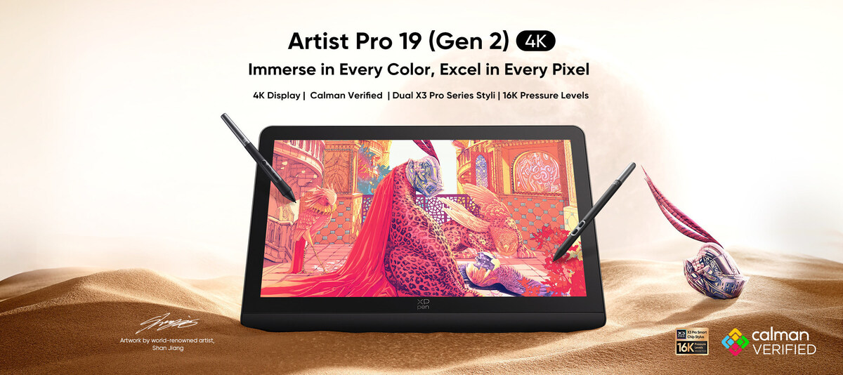 XPPen Launches 4K Artist Pro 19 (Gen2) Drawing Display, Featuring 