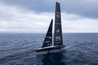 Orient Express Racing Team, the French Challenger for the 37th America’s Cup, uses Siemens Xcelerator software to create a digital twin to simulate hydraulics and aeronautic systems of the yacht in the water through virtual and immersive experiences (Image credit: Martin Keruzoré / Orient Express Racing Team)