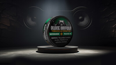 Image of Black Buffalo Wintergreen Pouches can redesign (nicotine). Courtesy: Black Buffalo Inc.