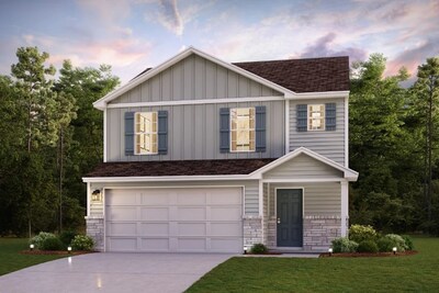 Auburn Floor Plan Exterior Rendering | New Homes in Jackson, GA | Garden Walk by Century Complete