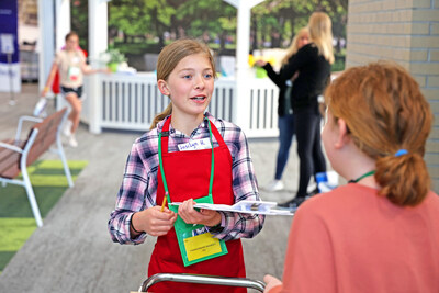 Students interacting at the JA Finance Park®, which features an immersive grocery storefront, and serves to inspire and education students about SpartanNash careers and financial planning.