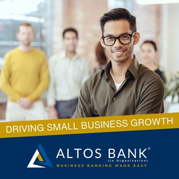 At Altos Bank (in organization), we are dedicated to empowering small businesses with innovative and flexible banking solutions. Our services are designed to accelerate business growth and sustainability, providing reliable financial tools and up-to-date technology. With a commitment to diversity, we aim to turn banking frustrations into opportunities for success. Partner with Altos Bank, your trusted ally for efficient, targeted solutions that support sustainable success and economic growth.