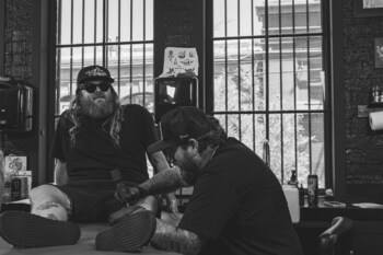 Monster Energy’s UNLEASHED Podcast Welcomes World-Famous Tattoo Artist Luke Wessman and host the Dingo on a Special Live Episode from the Paint Shop Inside the Bike Shed in Downtown Los Angeles