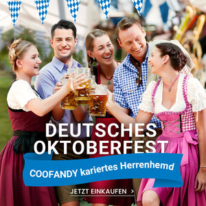 COOFANDY bringt neue karierte Hemdenkollektion auf den Markt - gerade rechtzeitig zur Oktoberfest-Saison