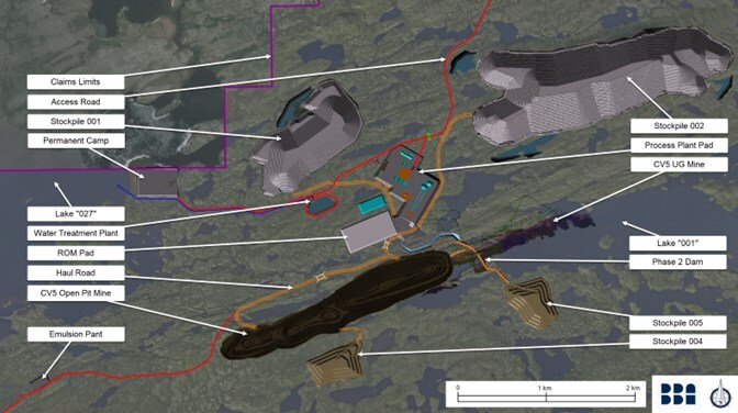 Figure 20: General Layout - Mine Site (CNW Group/Patriot Battery Metals Inc.)