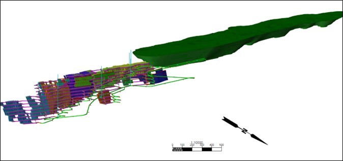 Figure 25: Isometric View of Open Pit and Underground Mine Design (CNW Group/Patriot Battery Metals Inc.)