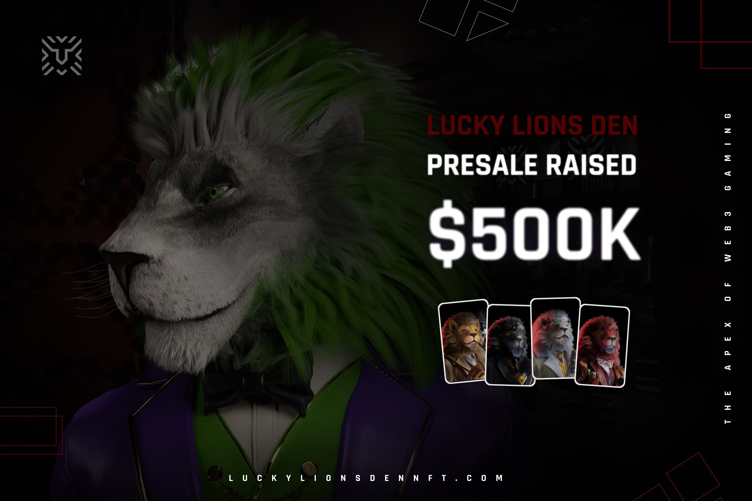 Lucky Lions Den NFT Presale Breaks Records and Raises $500K