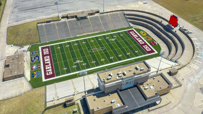 Hellas installed Matrix Helix® synthetic turf at Homer B. Johnson Stadium in Garland ISD along with Ecotherm® infill.