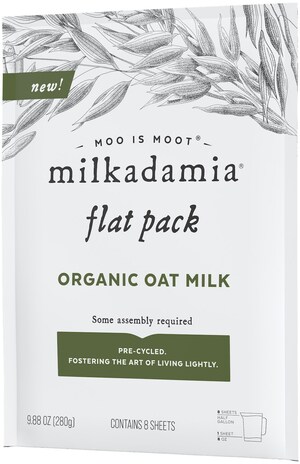 The Future of Milk, Flat Out: milkadamia Introduces Flat Pack Oat Milk, Forging a New Frontier in Sustainable Plant-Based Milk in the U.S. Market