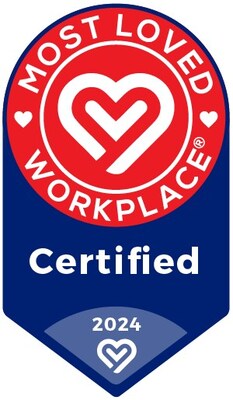 Brookdale Senior Living certified as a Most Loved Workplace.