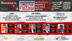 Vote Your Vision in conjunction with Operation Restore Freedom presents the Palm Beach "Borders and Elections Matter" Town Hall