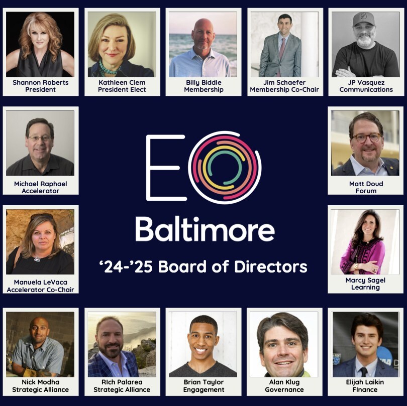 EO Baltimore Announces Incoming Board of Directors for 2024/25