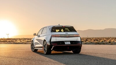 Hyundai IONIQ 5 N is photographed in California City, Calif., on Sep. 13, 2023.