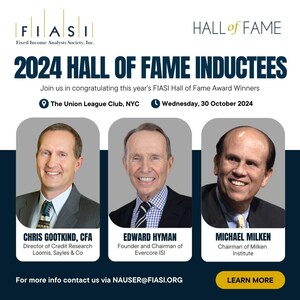 Fixed Income Analysts Society, Inc. (FIASI) Announces 2024 Hall of Fame Honorees