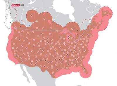 Gogo 5G coverage map