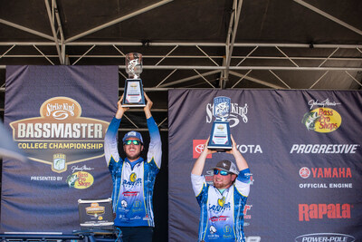 Garrett Smith and Andrew Blanton of Lander University win the 2024 Strike King Bassmaster College National Championship presented by Bass Pro Shops at Lake Hartwell.