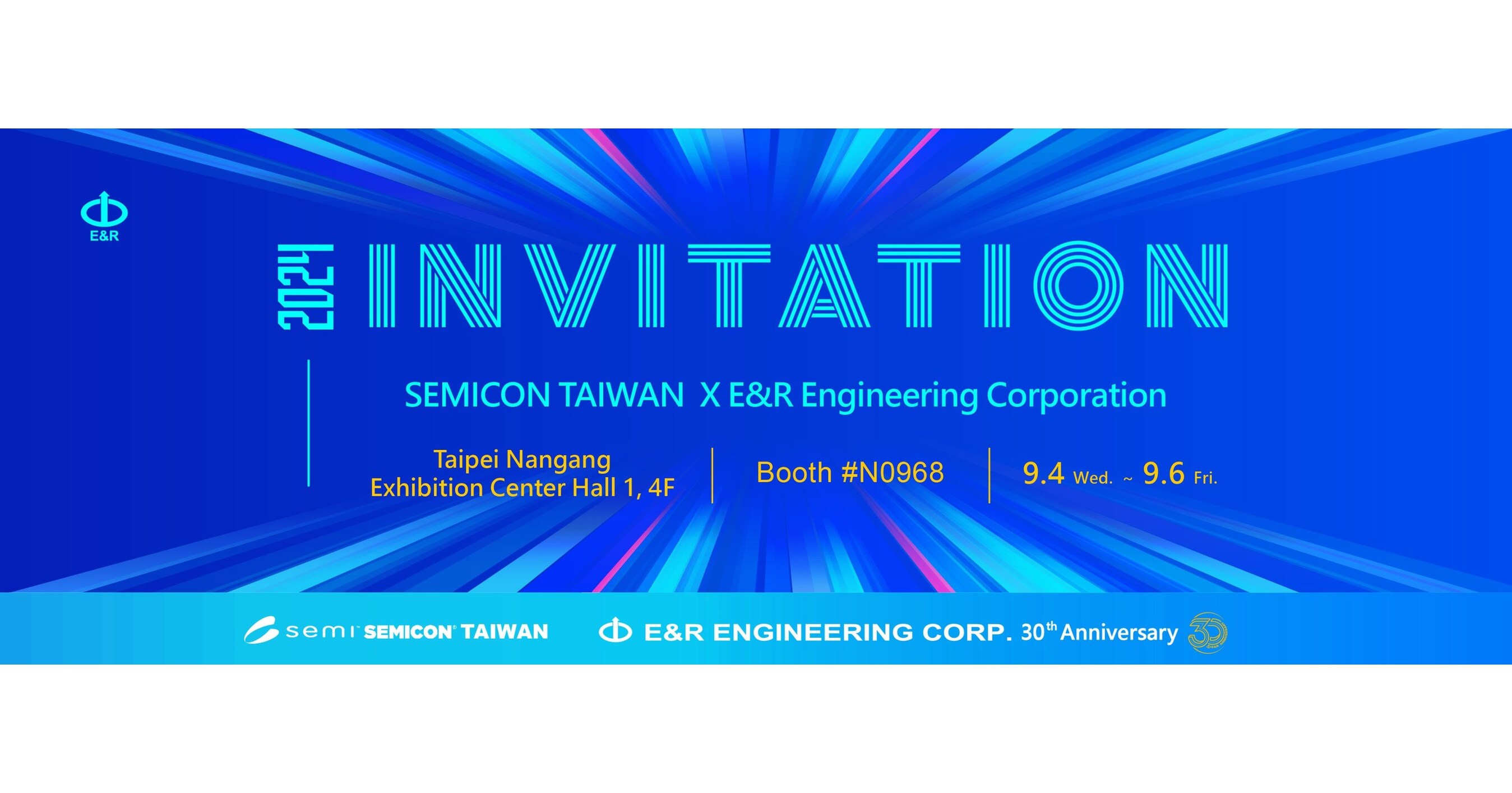 E&R stellt auf der SEMICON Taiwan 2024 Glassubstrate und