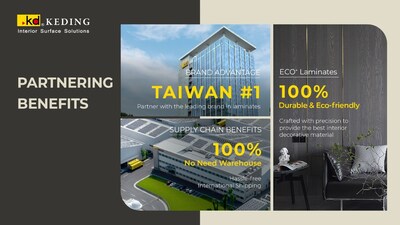 A Keding, uma empresa taiwanesa de capital aberto, é um caso único no setor, pois detém uma linha de produção completa, desde a aquisição de toras até os canais de marketing internos.