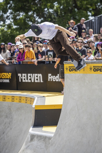 Monster Energy’s Kieran Woolley Takes Second Place in Men’s Skateboard Park at the Rockstar Energy Open in Portland