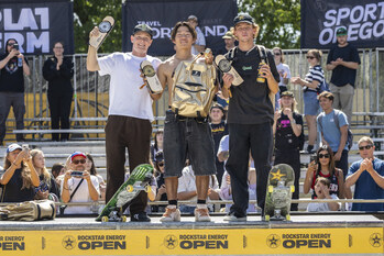 Monster Energy’s Kieran Woolley Takes Second Place in Men’s Skateboard Park at the Rockstar Energy Open in Portland