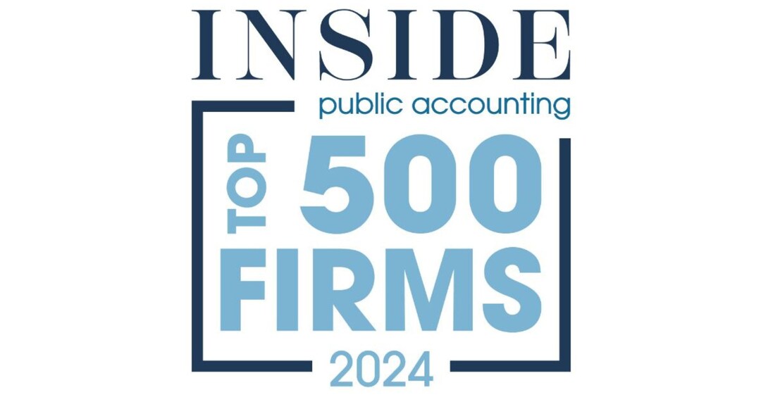 Ryan & Wetmore Recognized as a Top 500 Accounting Firm by Inside Public Accounting for 2024