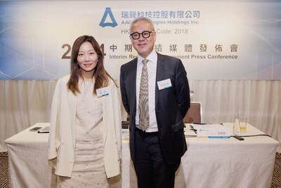 (Left) Ms. GUO Dan, CFO and Mr. Richard Mok, Managing Director of AAC Technologies