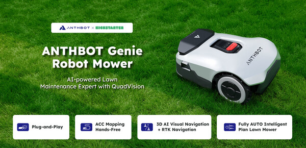 ANTHBOT Genie Robot Mower: A Bright Future for Lawn Care (PRNewsfoto/ANTHBOT)