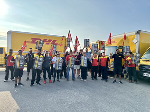 Unifor backs ITF's Safe Rates campaign with day of action at DHL locations