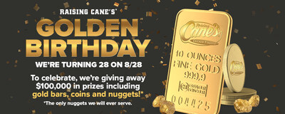 Raising Cane's Golden Birthday giveaway