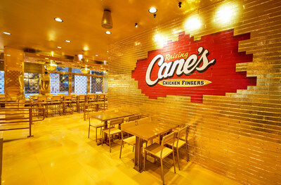 Raising Cane's celebrates 28 years for its "Golden Birthday" with golden 828th restaurant in downtown Boston