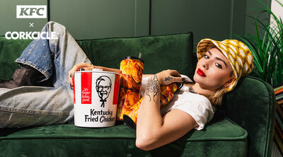 Corkcicle Limited-Edition KFC® Collaboration Featuring Drinkware and Ice (or Hot Chicken) Bucket