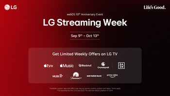 LG Streaming Week boasts a range of enticing offers from content partners, such as free subscriptions of up to three months and up to 90 percent in discounts.