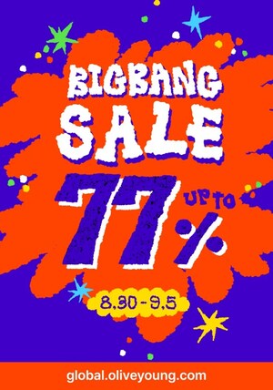 OLIVE YOUNG Global hosts the 'Big Bang Sale' from August 30th to September 5th