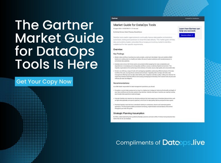 DataOps.live Recognized as a Representative Vendor in the 2024 Gartner® Market Guide for DataOps Tools Report