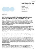 Dsm-Firmenich Announces Successful Defense of Patent Protecting Its Medical-Grade Colored Yarn Products