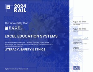 Excel Education Systems Has Achieved the Prestigious RAIL Endorsement from the Middle States Association of Colleges and Schools