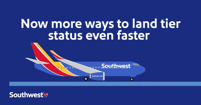 SOUTHWEST AIRLINES OFFERS RAPID REWARDS MEMBERS LIMITED-TIME PROMOTION TO ACCELERATE TO A-LIST OR A-LIST PREFERRED TIER STATUS